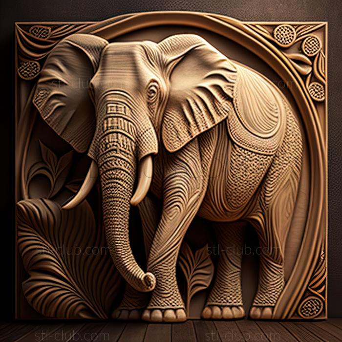 3D model st Gabi elephant famous animal (STL)